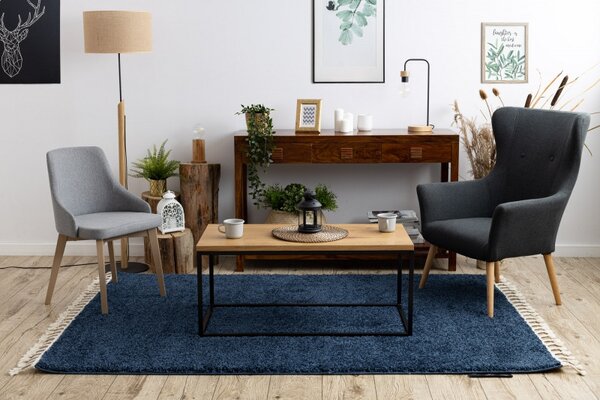 Dywany Łuszczów , Kusový koberec Berber 9000 navy, 80x150, modrá, obývacia izba