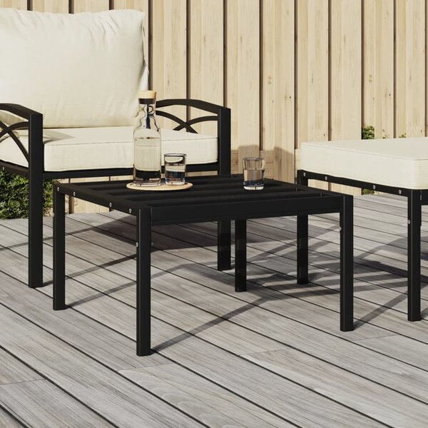 Maison Exclusive - Záhradný konferenčný stolík Čierny 60x60x35 cm Oceľ
