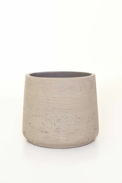 Kvetináč TROPICO, sklolaminát, výška 29 cm, béžová