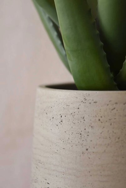 Kvetináč TROPICO, sklolaminát, výška 29 cm, béžová