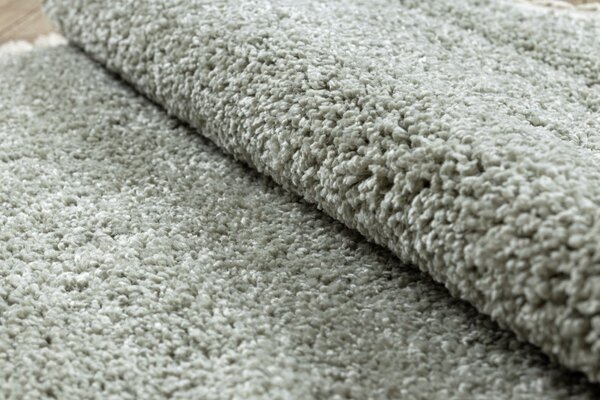 Dywany Łuszczów, Kusový koberec Berber 9000 green kruh, 120x120 (priemer) kruh, zelená, obývacia izba