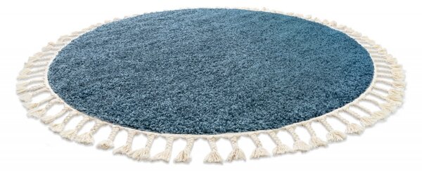 Dywany Łuszczów , Kusový koberec Berber 9000 blue kruh, 120x120 (priemer) kruh, modrá, obývacia izba