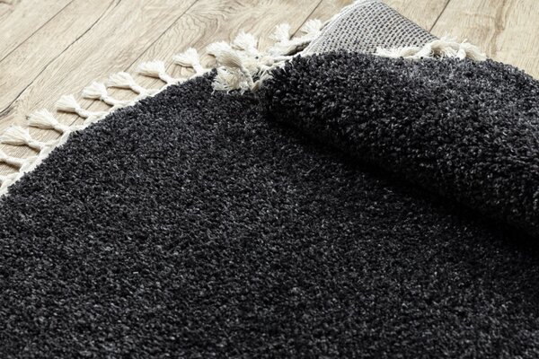 Dywany Łuszczów , Kusový koberec Berber 9000 grey kruh, 120x120 (priemer) kruh, šedá, obývacia izba