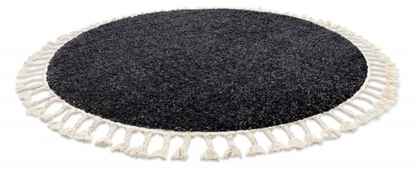 Dywany Łuszczów , Kusový koberec Berber 9000 grey kruh, 120x120 (priemer) kruh, šedá, obývacia izba
