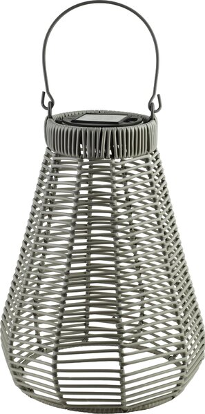 Solárna lucerna z polypropylénu MONDEX SOKKE NATURE 11,5 x 21 x 29/41 cm, sivá, 1 ks