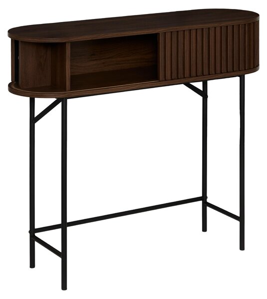 Konzolový stolík ALCOVE s 2 zásuvkami, rozmer 100 x 30 x 85 cm - hnedý