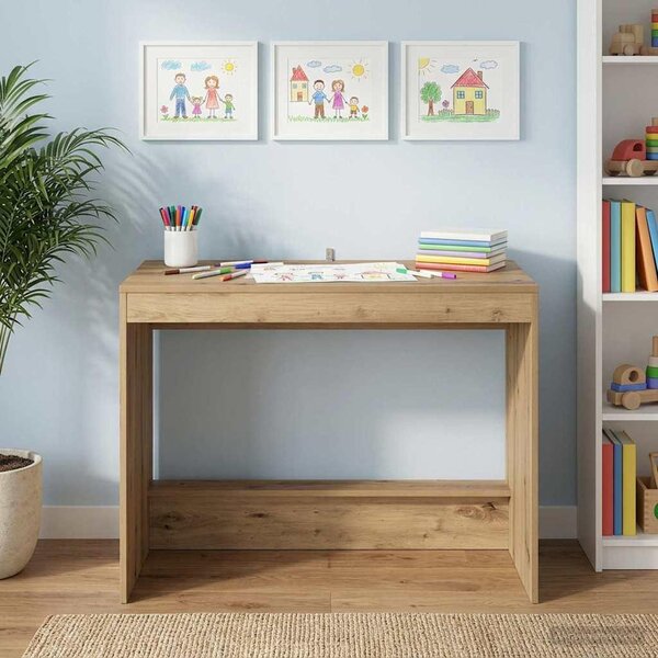 Maison Exclusive – posteľ s písacím stolom z dubového dreva Artisan, 100 x 45 x 75 cm
