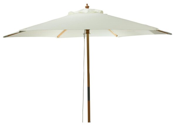 Drevený záhradný slnečník, Ø 250 cm, biely