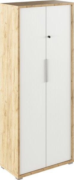 Kondela Dvojdverová šatníková skriňa so zámkom Rioma Typ 31 - dub artisan / biela