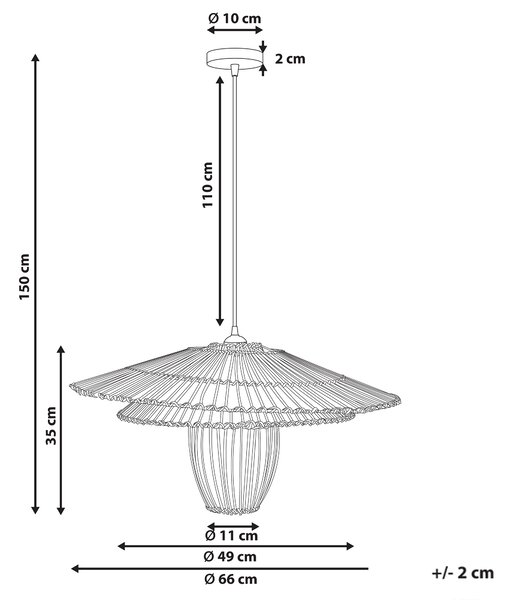 Závesná lampa prírodná ratanové tienidlo železný rám boho štýl na strop osvetlenie