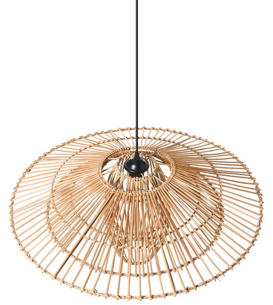 Závesná lampa prírodná ratanové tienidlo železný rám boho štýl na strop osvetlenie