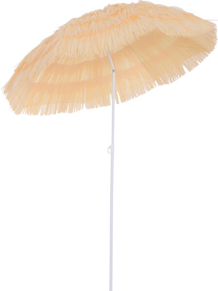 Outsunny slnečník havajského vzhľadu Ø160cm v béžovej farbe