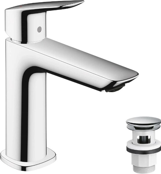 Hansgrohe umývadlová batéria 110 Fine Logis s odtokovou súpravou Push-Open, chróm, 1 ks