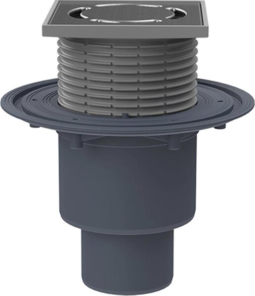 Hutterer & Lechner HL310N Podlahový odtok. DN50/75/110 umývadlo 123x123mm/115x115mm, 1 ks