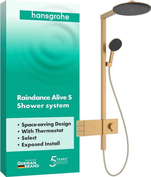 Hansgrohe Sprchová tyč Raindance Alive S 300 2jet s termostatom BBR, 1 kus