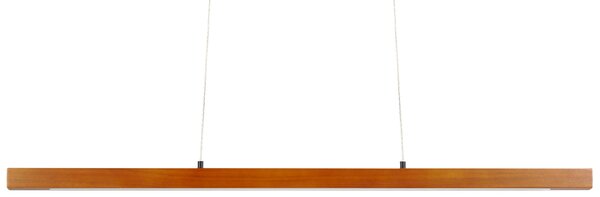 Závesná lampa tmavohnedá dubové drevo 115 cm zabudované LED svetlo so stmievačom visiace svietidlo retro rustikálny štýl jedáleň obývačka