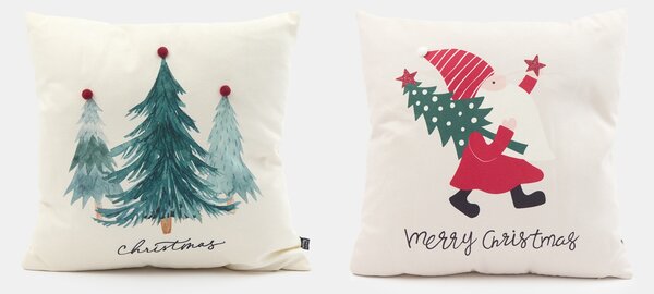 Sinsay - Dekoračný vankúš s vianočným motívom 2 pack - viacfarebná
