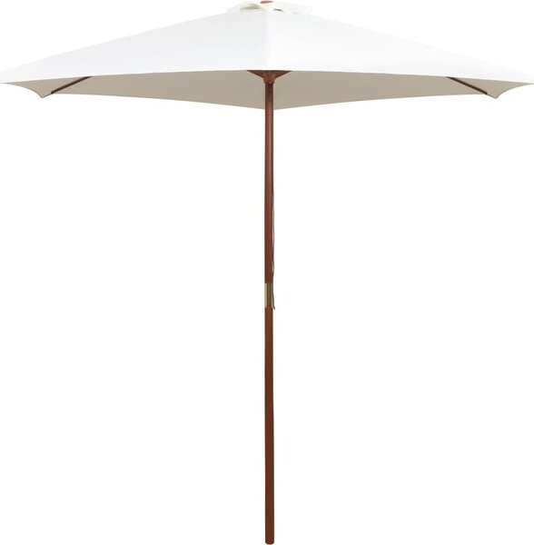 Maison Exclusive - Slnečník 270×270 cm Drevená tyč Krémovo biela