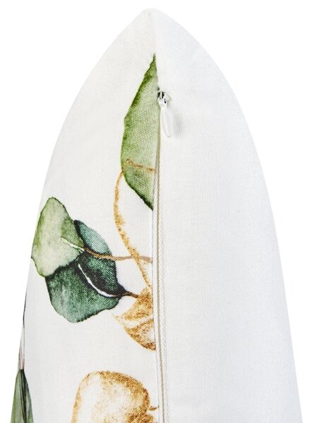 Sada 2 vonkajších dekoratívnych vankúšov viacfarebná polyester 45 x 45 cm vzor listov záhradné doplnky