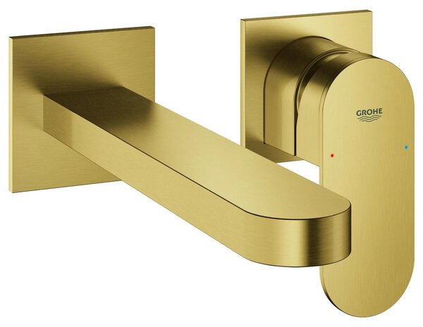 Umyvadlová batéria Grohe, Plus, nástenná montáž, výtok 203 mm, farba cool sunrise, 1 ks