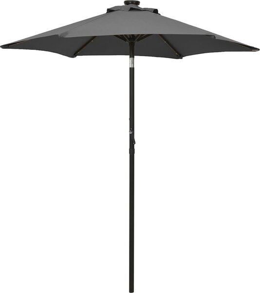 Maison Exclusive – slnečník s LED osvetlením, antracitová farba, 200 x 211 cm, hliník