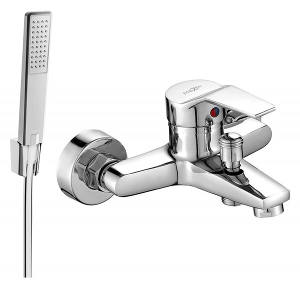 Mexen Caro R72 vaňová batéria so sprchovacím setom, chrómová - 74663R72-00