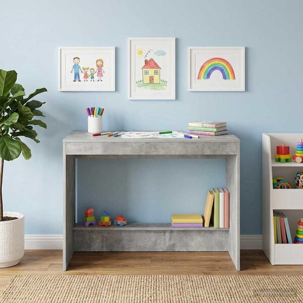 Maison Exclusive – Nočný stolík v odtieni betónovej šedej z drevotriesky, 100 x 45 x 75 cm