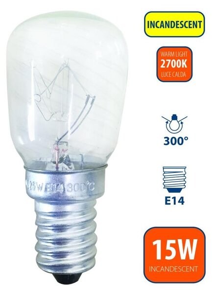 VELAMP LB903O-27K Žiarovka do rúry 15W, E14, 2700K