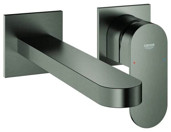 Umyvadlová batéria Grohe, Plus, nástenná montáž, 203 mm, farba hard graphite, 1 ks
