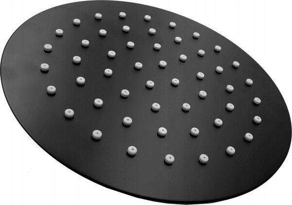 Granitan | Dažďová sprcha SLIM 20 cm - Čierna - Nerezová oceľ - Technológia AntiCalc - Moderný dizajn