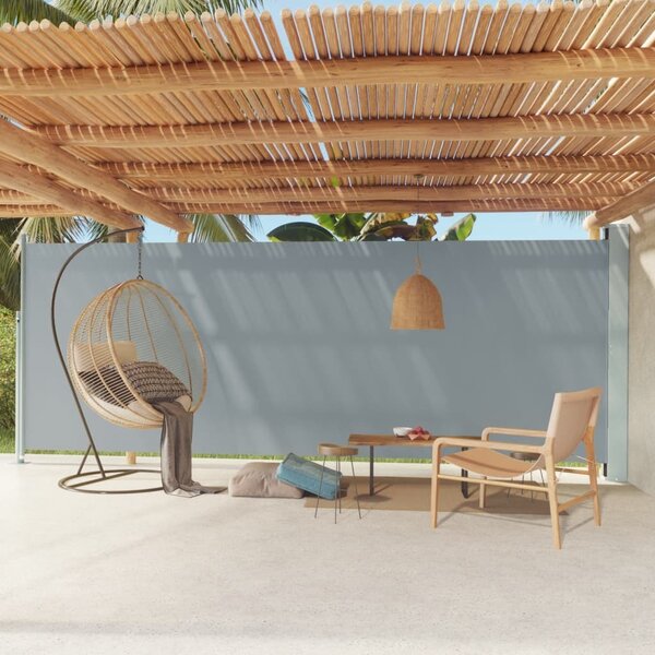 Maison Exclusive – bočná markíza s výsuvom 200 x 600 cm, sivá