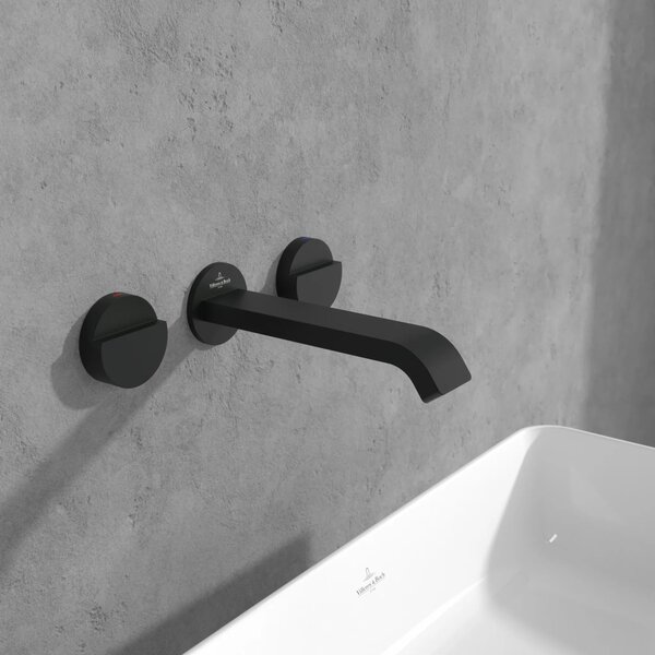 Villeroy & Boch Umyvadlová batéria séria Dawn 36x36x81 mm bez odtokového sifónu. Matná čierna, 1 ks