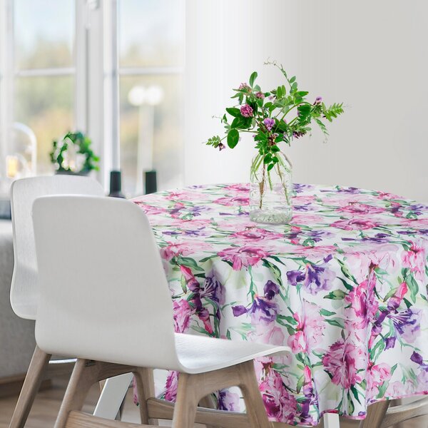 ZÁHRADNÝ VODEODOLNÝ OBRUS GARDEN (FI) 150 CM KVETY