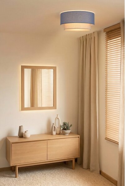 Brilagi - LED stropné svietidlo BOHO ECO 1xE27/10W/230V priemer 40 cm modrá/krémová