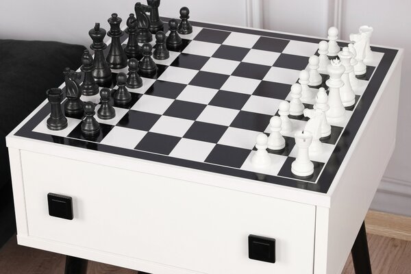 NovýNábytok.sk Šachový stolík Chess (Biela + Čierna). Vlastná spoľahlivá doprava až k Vám domov. 1072667