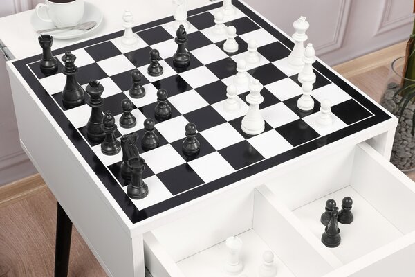 NovýNábytok.sk Šachový stolík Chess (Biela + Čierna). Vlastná spoľahlivá doprava až k Vám domov. 1072667