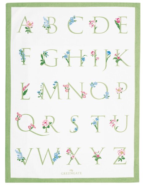 Bavlnená utierka Agnes Letter White