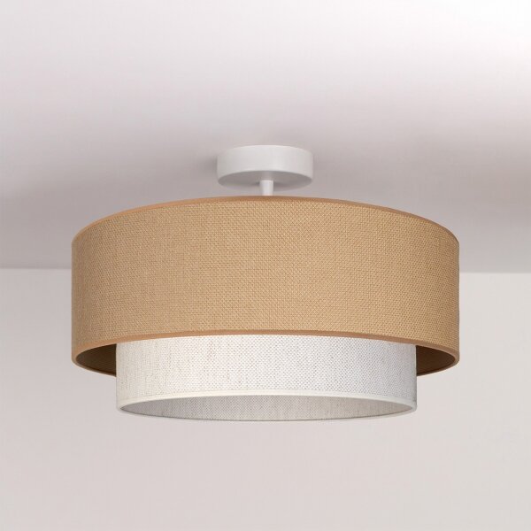 Brilagi - Prisadený LED luster BOHO ECO 1xE27/10W/230V pr. 40 cm béžová/krémová