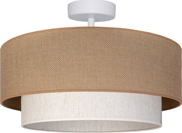 Brilagi - Prisadený LED luster BOHO ECO 1xE27/10W/230V pr. 40 cm béžová/krémová