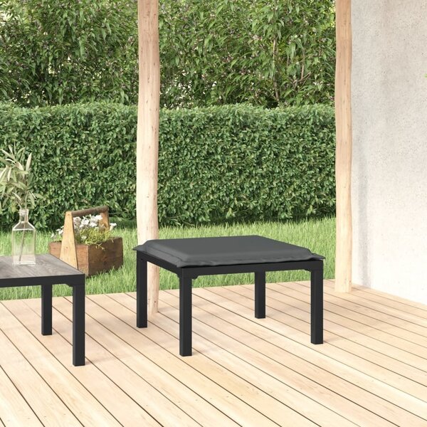 Maison Exclusive – Záhradná stolička s vankúšmi, čierna a sivá, poly ratan