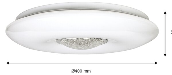 Stropné LED svietidlo Vela, 1x LED 24w, 3000-6000k, w, s ovládačom