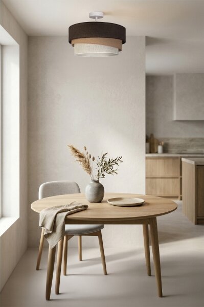 Brilagi - Prisadené stropné svietidlo TRIO 1xE27/60W/230V priemer 40 cm hnedá/béžová/biela
