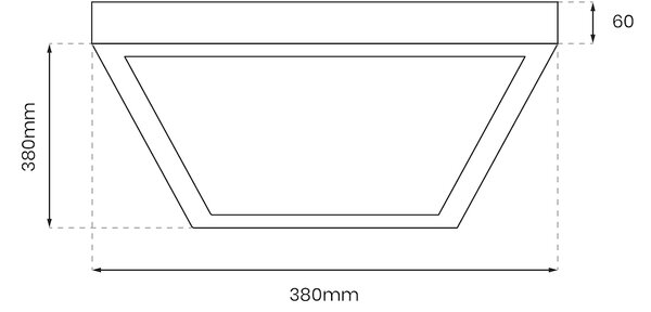Stropné LED svietidlo Casilla, 1x LED 24w, 4000k, s