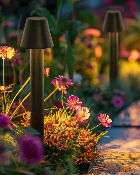 Vonkajšie stĺpikové LED svietidlo čierne hliníkové 60 cm vonkajšie osvetlenie chodníka moderná záhradná lampa