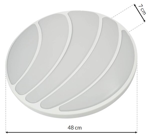 Stropné LED svietidlo Shell, 1x LED 40w, 3000-6000k, w
