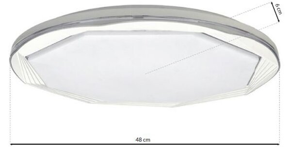 Stropné LED svietidlo Optima, 1x LED 52w, 3000-6000k, w, s ovládačom