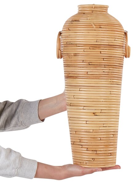 Dekoratívna váza prírodná ratanová 50 cm prírodný štýl bytový doplnok na sušené kvety moderný boho štýl doplnky