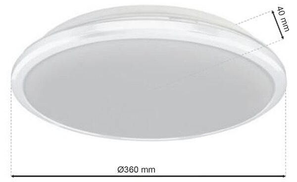Stropné LED svietidlo Terma, 1x LED 24w, 4000k, w