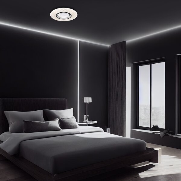Stropné LED svietidlo Tokyo, 1x LED 24w, 3000-6000k, w/ch, s ovládačom