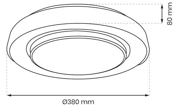 Stropné LED svietidlo Naomi Smart, 1x LED 24w, 3000-6000k, b, RGB, s ovládačom